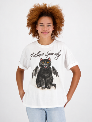Feline Spooky Cat Boyfriend Tee