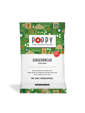 Poppy Gingerbread Popcorn Snack Bag