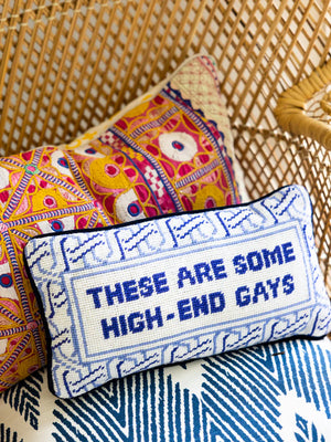 Furbish Needlepoint High End Gays Pillow