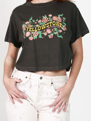Floral Yellowstone Crop Tee