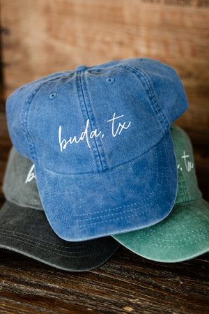 Buda, TX Embroidered Ball Cap