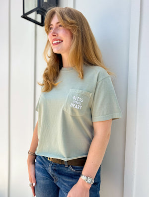 Bless Your Heart Cropped Pocket Tee