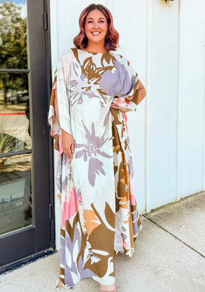 Lavender Haze Floral Kaftan