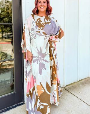 Lavender Haze Floral Kaftan