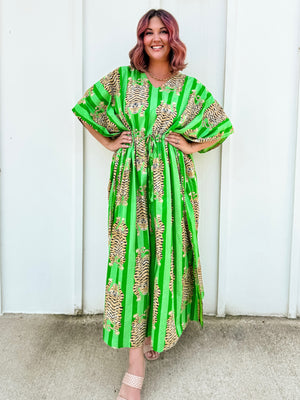 Lime Laos Tiger Kaftan