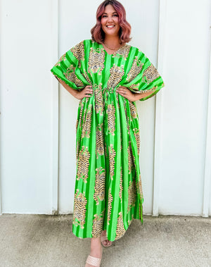 Lime Laos Tiger Kaftan