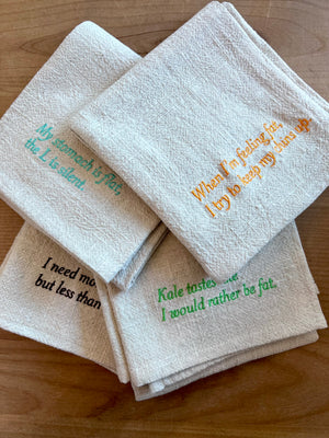 Matchdaddy Embroidered Cotton Kitchen Towels