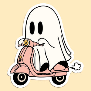 Go Go Ghost Scooter Sticker