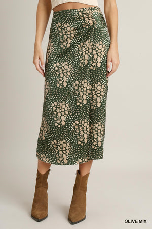 Sophie Shirring Split Skirt