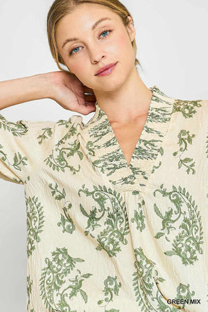 Sage Willow Vine Blouse