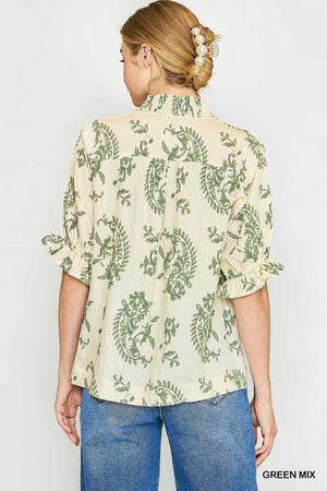 Sage Willow Vine Blouse