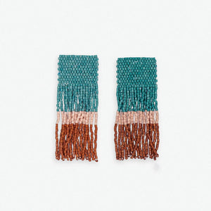 Ink & Alloy Ava Teal & Terracotta Bead Earring