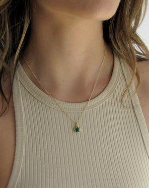Star Stone Green Onyx Necklace