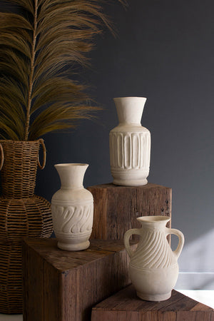 S/3 Paper Mache Vases (Sold as Set)