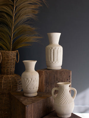 S/3 Paper Mache Vases (Sold as Set)