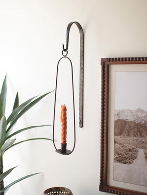 Wrought Iron Wall Taper Candle Holder