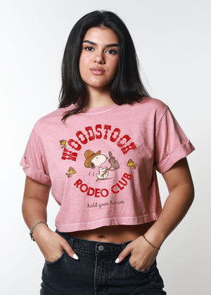 Woodstock Rodeo Club Crop Vintage Tee