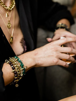 Rachel Nathan Single Malachite & Eye of Protection