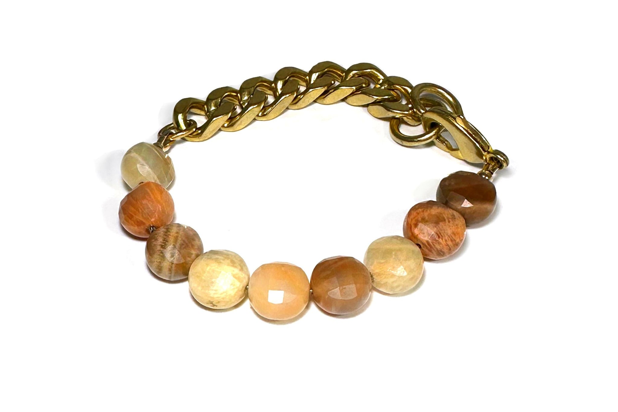 Rachel Nathan Faceted Peach Moonstone Bracelet