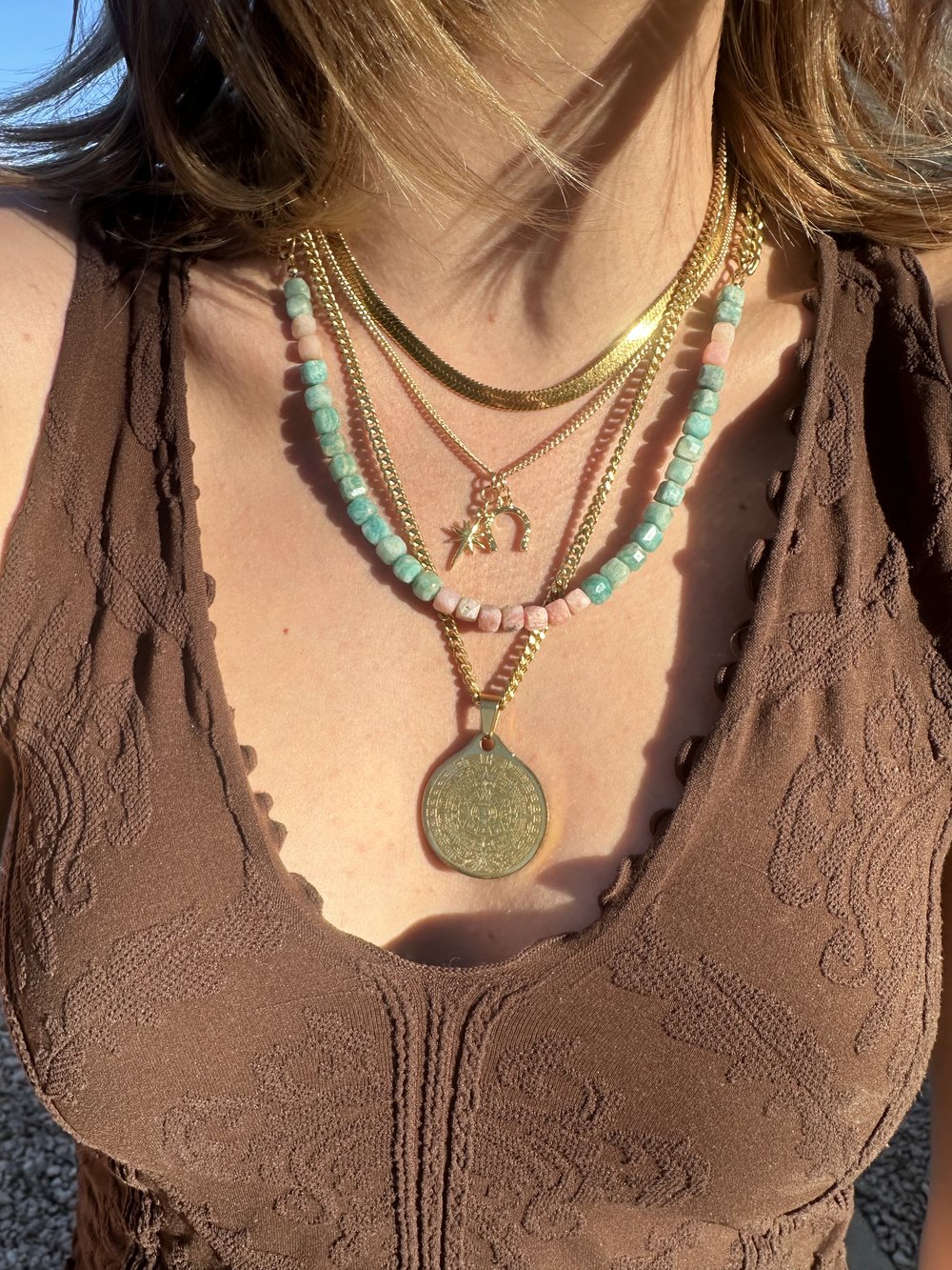 Kris nations moonstone necklace top