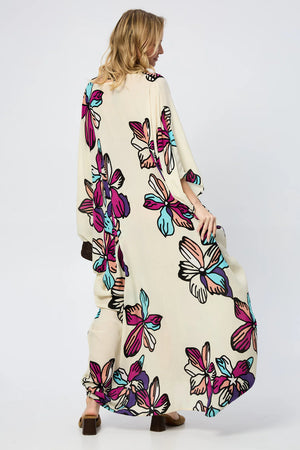 Tropical Nights Ivory Kaftan