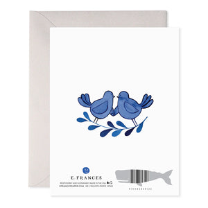 E. Frances Blue Birds Anniversary Card
