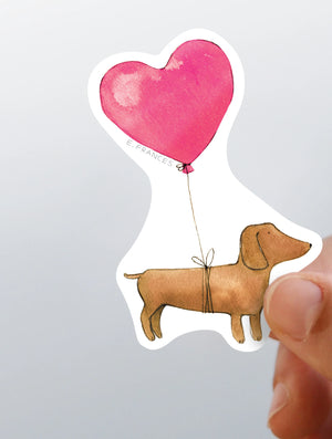 Weenie Balloon Dog Sticker