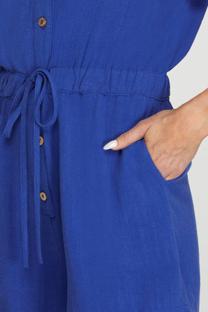 Santorini Caldera Blue Romper