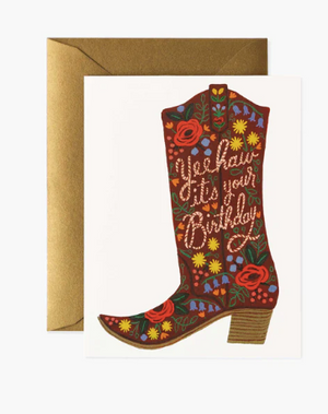 Birthday Boot Greeting Card