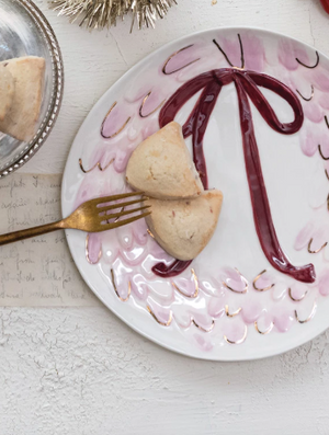 Stoneware Coquette Bow Serving Platter