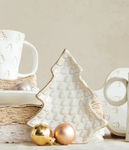 Stoneware Tree Shaped Serving Platter