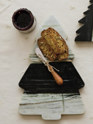 Marble Tree Cheese Board & Canape Knife Set