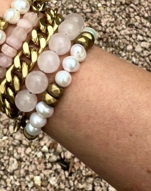 Rachel Nathan Remix Rose Quartz Bracelet