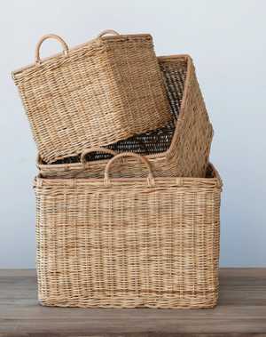 Savannah Square Rattan Baskets