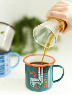 Let's Go Clubbing Metal Campfire Style Mug