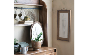 Wood Framed Cast Botanical Wall Art