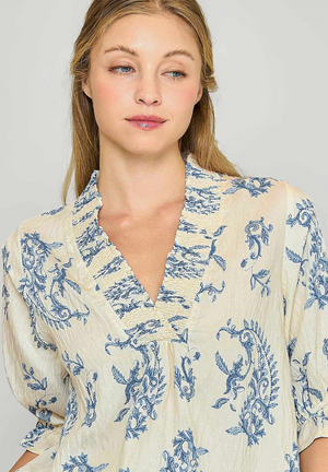 Marine Willow Vine Blouse