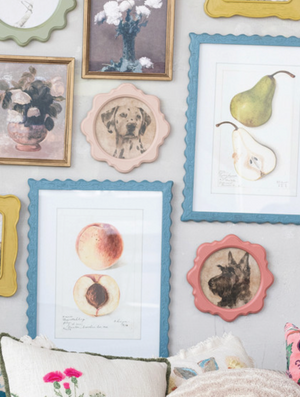 Wood Scalloped Fruit Wall Art