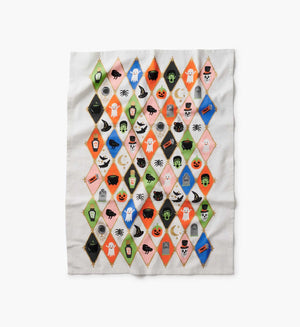 Rifle Paper Co. Halloween Argyle Tea Towel