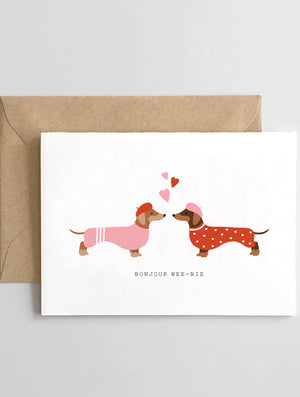 Bonjour Wee-nie Kiss Card