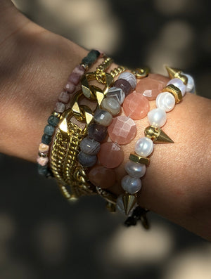 Rachel Nathan Faceted Peach Moonstone Bracelet
