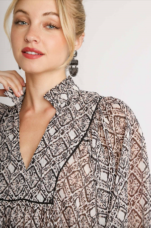 Blaire Midnight Bib Blouse