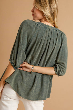 Penelope Pintuck Forest Top