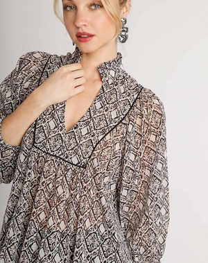 Blaire Midnight Bib Blouse