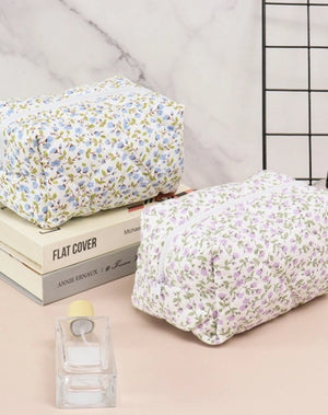 Ditsy Floral Quilted Cosmetic Bag
