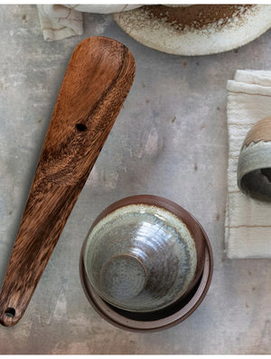 Hand Carved Acacia Wood Spatula