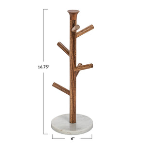Marble + Wood Counter Mug Stand