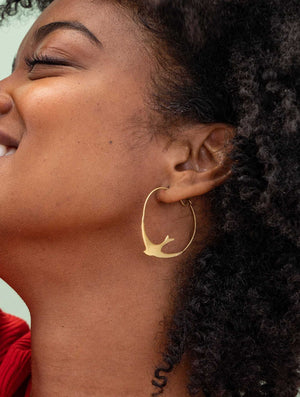 Ink & Alloy Amelia Circle Bird Earring