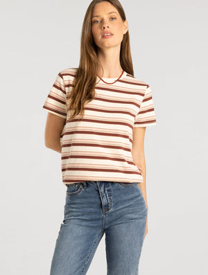 The Asher Pink Striped Tee