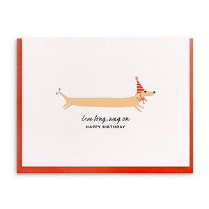 Wag on Weenie Birthday Card